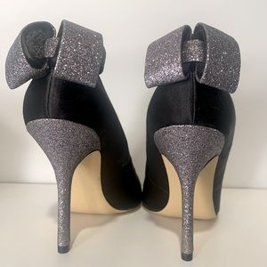 ENZO ANGIOLINI black stilettos satin pumps size 8